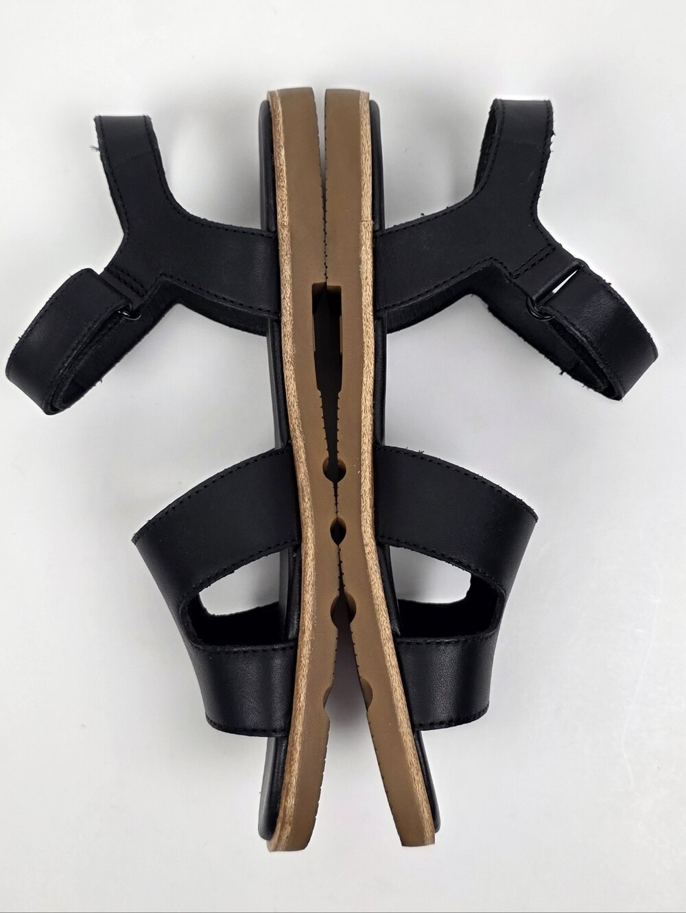Sorel Ella lll Ankle Strap Sandal Leather Black - 7 - Picture 10 of 11